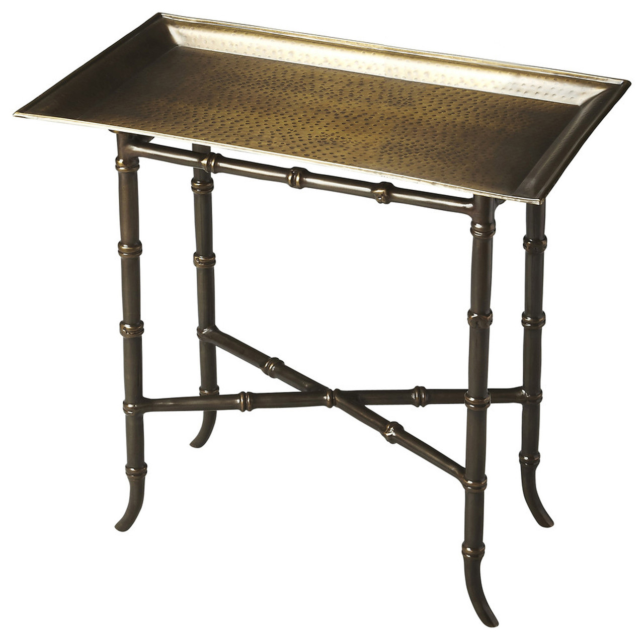 Meiling Antique Brass Tray Table (2399025) - Isabelle's Lighting