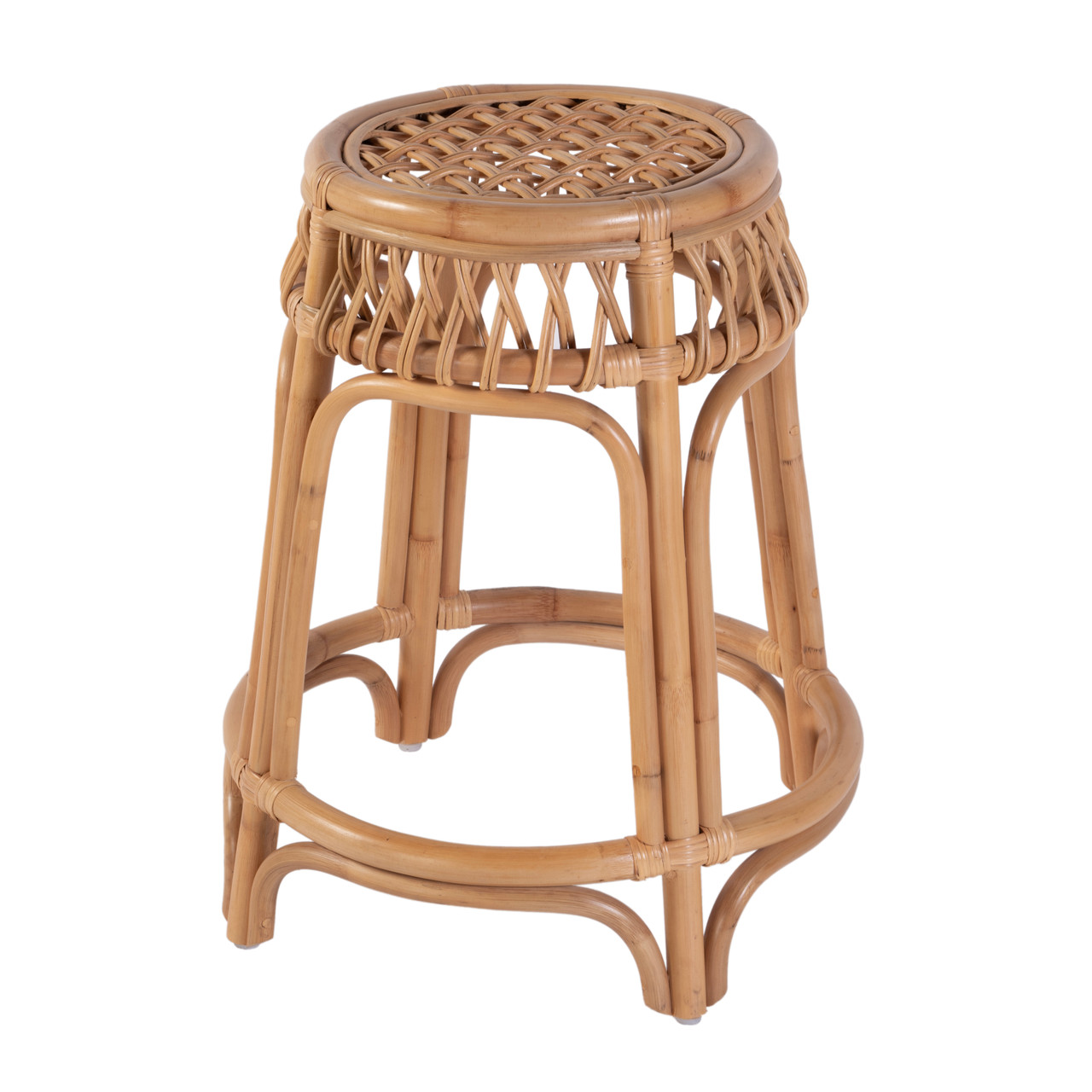 Round Ratta Stool Antigua 2475 in Seat Height Round Rattan Counter Stool with Footrest ...