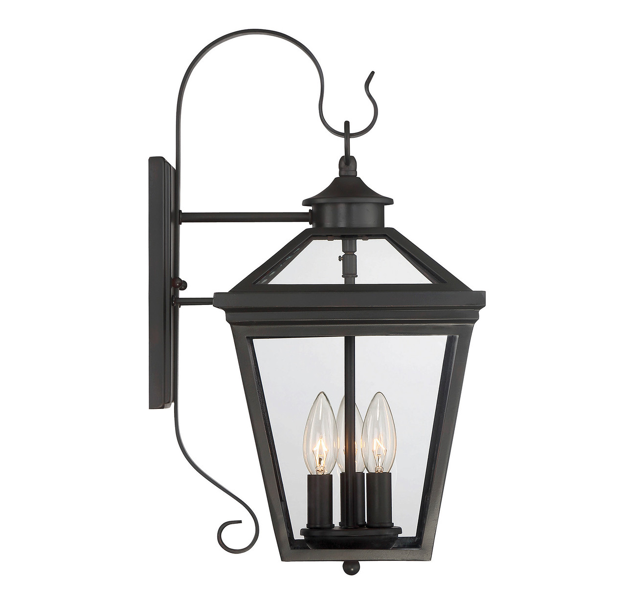 Savoy House-5-147-BK-Ellijay - 3 Light Outdoor Post Lantern Black