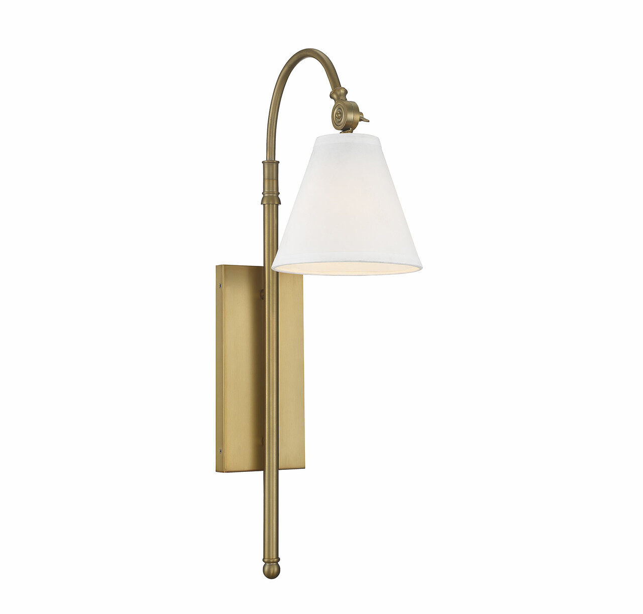 Glenn 1-Light Adjustable Wall Sconce in Warm Brass