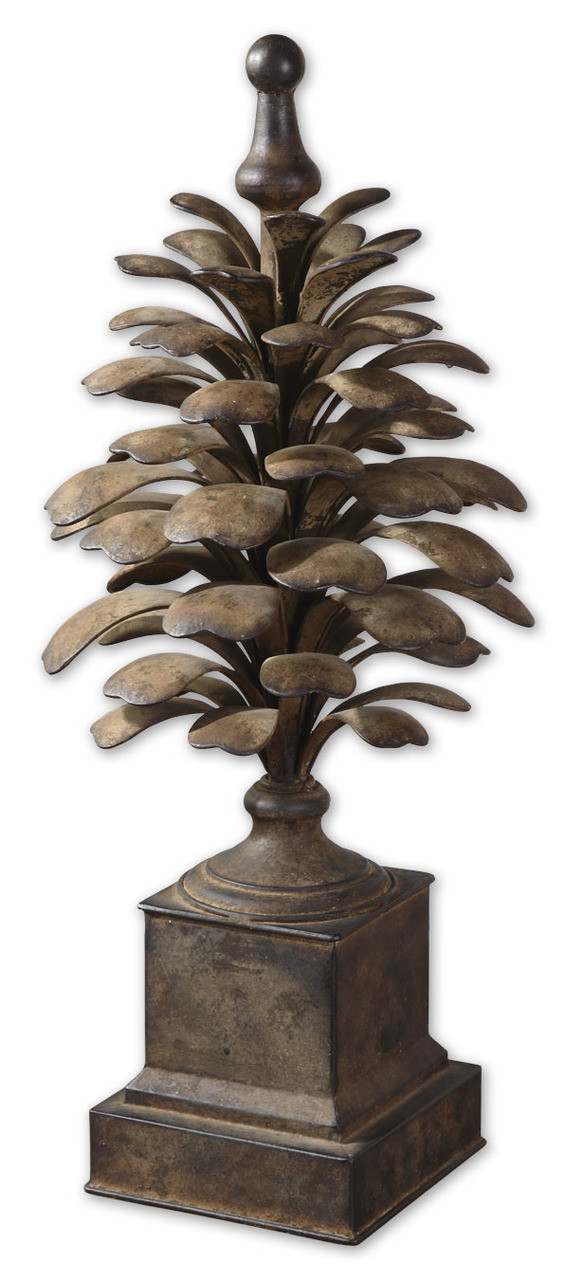 Brisco Carved Wood Finials, Set/2