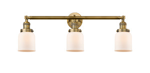 Small Bell 3 Light Bath Vanity Light In Brushed Brass (205-Bb-G51)