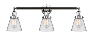 Small Cone 3 Light Bath Vanity Light In Polished Chrome (205-Pc-G62) Small Cone 3 Light Bath Vanity Light In Polished Chrome (205-Pc-G62)