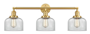 Large Bell 3 Light Bath Vanity Light In Satin Gold (205-Sg-G72)