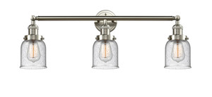 Small Bell 3 Light Bath Vanity Light In Brushed Satin Nickel (205-Sn-G54)