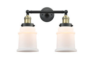 Canton 2 Light Bath Vanity Light In Black Antique Brass (208-Bab-G181)