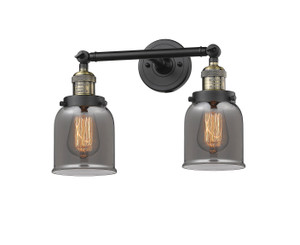 Small Bell 2 Light Bath Vanity Light In Black Antique Brass (208-Bab-G53)