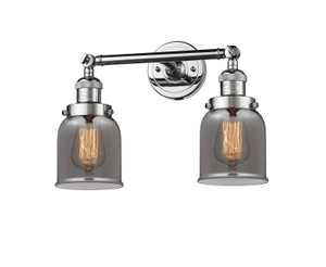 Small Bell 2 Light Bath Vanity Light In Polished Chrome (208-Pc-G53)