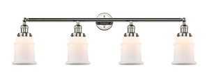 Canton 4 Light Bath Vanity Light In Polished Nickel (215-Pn-G181)