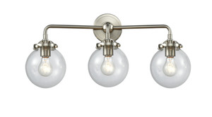 Beacon 3 Light Bath Vanity Light In Brushed Satin Nickel (284-3W-Sn-G202-6)