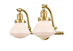 Olean 2 Light Bath Vanity Light In Satin Gold (515-2W-Sg-G321)