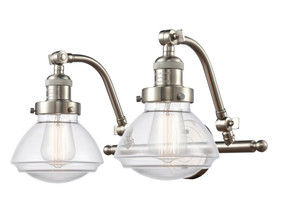 Olean 2 Light Bath Vanity Light In Brushed Satin Nickel (515-2W-Sn-G322)