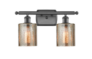 Cobbleskill 2 Light Bath Vanity Light In Oil Rubbed Bronze (516-2W-Ob-G116)