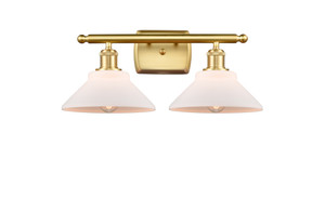 Orwell 2 Light Bath Vanity Light In Satin Gold (516-2W-Sg-G131)