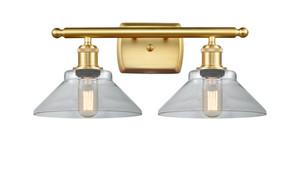 Orwell 2 Light Bath Vanity Light In Satin Gold (516-2W-Sg-G132)