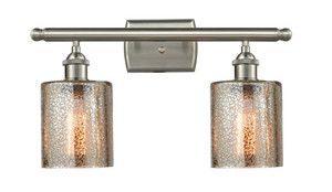 Cobbleskill 2 Light Bath Vanity Light In Brushed Satin Nickel (516-2W-Sn-G116) Cobbleskill 2 Light Bath Vanity Light In Brushed Satin Nickel (516-2W-Sn-G116)