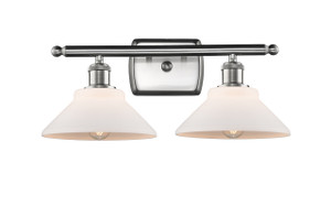 Orwell 2 Light Bath Vanity Light In Brushed Satin Nickel (516-2W-Sn-G131)