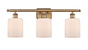 Cobbleskill 3 Light Bath Vanity Light In Brushed Brass (516-3W-Bb-G111)