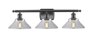 Orwell 3 Light Bath Vanity Light In Matte Black (516-3W-Bk-G132)