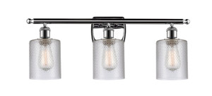 Cobbleskill 3 Light Bath Vanity Light In Polished Chrome (516-3W-Pc-G112)