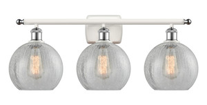 Athens - 3 Light - 28 inch - White Polished Chrome - Bath Vanity Light (516-3W-WPC-G125-8)