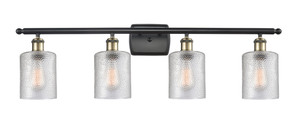 Cobbleskill 4 Light Bath Vanity Light In Black Antique Brass (516-4W-Bab-G112)