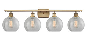 Athens - 4 Light - 38 inch - Brushed Brass - Bath Vanity Light (516-4W-BB-G125-8)