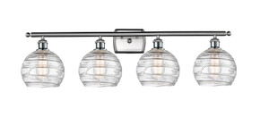 Deco Swirl 4 Light Bath Vanity Light In Brushed Satin Nickel (516-4W-Sn-G1213-8)