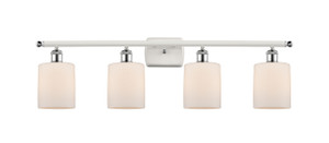 Cobbleskill 4 Light Bath Vanity In White & Polished Chrome (516-4W-Wpc-G111)