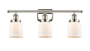 Small Bell 3 Light Bath Vanity Light In Polished Nickel (916-3W-Pn-G51) Small Bell 3 Light Bath Vanity Light In Polished Nickel (916-3W-Pn-G51)