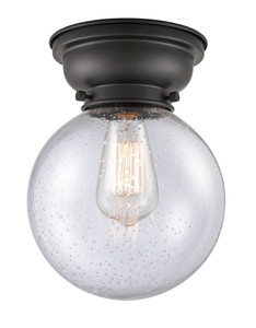 Beacon 1 Light Flush Mount In Matte Black (623-1F-Bk-G204-8)