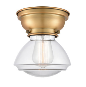 Olean 1 Light Flush Mount In Brushed Brass (623-1F-Bb-G322)
