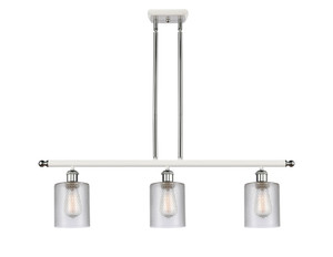 Cobbleskill 3 Light Island Light In White & Polished Chrome (516-3I-Wpc-G112)
