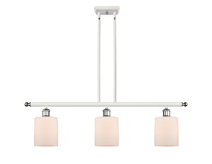 Cobbleskill 3 Light Island Light In White & Polished Chrome (516-3I-Wpc-G111)