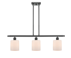 Cobbleskill 3 Light Island Light In Matte Black (516-3I-Bk-G111)