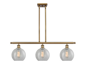 Athens - 3 Light - 36 inch - Brushed Brass - Cord hung - Island Light (516-3I-BB-G125-8)