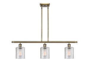 Cobbleskill 3 Light Island Light In Antique Brass (516-3I-Ab-G112)