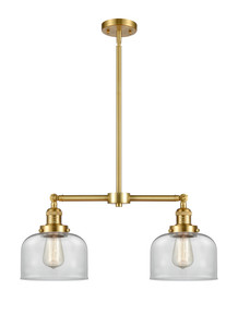 Bell 2 Light Island Light In Satin Gold (209-Sg-G72)