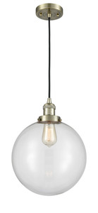 Beacon 1 Light Mini Pendant In Antique Brass (201C-Ab-G202-12) Beacon 1 Light Mini Pendant In Antique Brass (201C-Ab-G202-12)