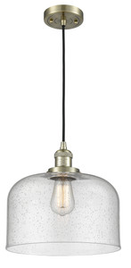 X-Large Bell 1 Light Mini Pendant In Antique Brass (201C-Ab-G74-L)