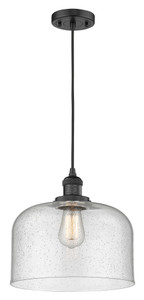 X-Large Bell 1 Light Mini Pendant In Matte Black (201C-Bk-G74-L) X-Large Bell 1 Light Mini Pendant In Matte Black (201C-Bk-G74-L)