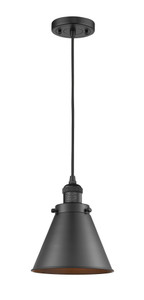 Appalachian 1 Light Mini Pendant In Matte Black (201C-Bk-M13-Bk)