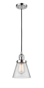 Small Cone 1 Light Mini Pendant In Polished Chrome (201C-Pc-G62)