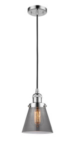 Small Cone 1 Light Mini Pendant In Polished Chrome (201C-Pc-G63)