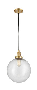 Beacon 1 Light Mini Pendant In Satin Gold (201C-Sg-G204-12)