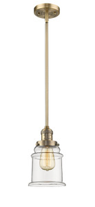 Canton 1 Light Mini Pendant In Brushed Brass (201S-Bb-G182)