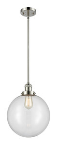 Beacon 1 Light Mini Pendant In Polished Nickel (201S-Pn-G202-12)