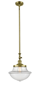 Oxford 1 Light Mini Pendant In Antique Brass (206-Ab-G542)
