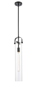 Pilaster 1 Light Mini Pendant In Matte Black (413-1S-Bk-4Cl)