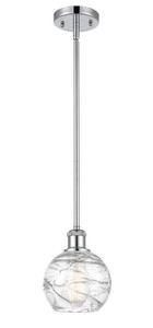 Deco Swirl 1 Light Mini Pendant In Polished Chrome (516-1S-Pc-G1213-6)